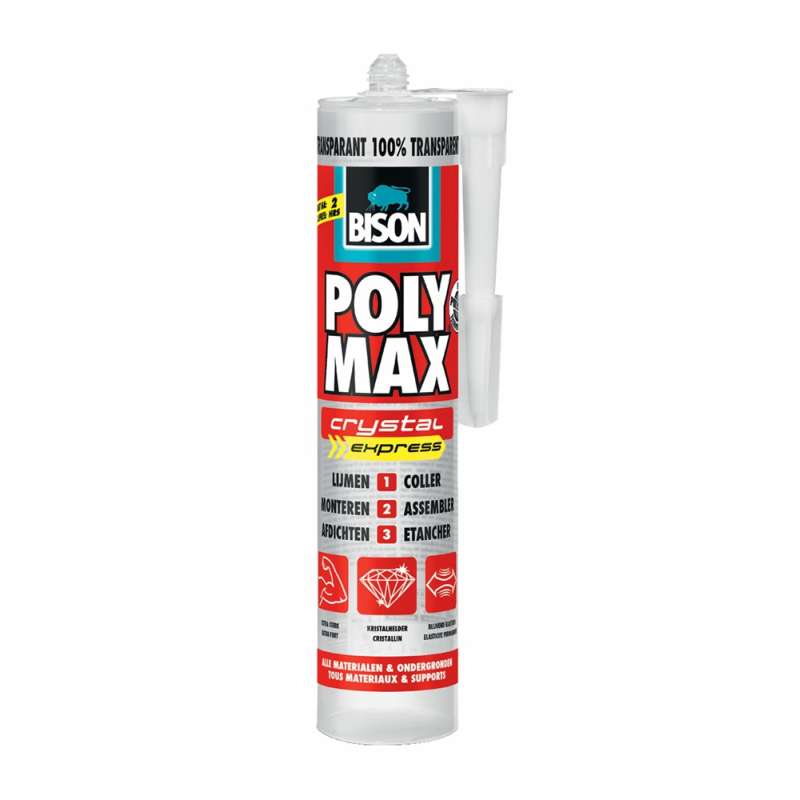 Bison Poly Max Crystal Express transparant 300 gram