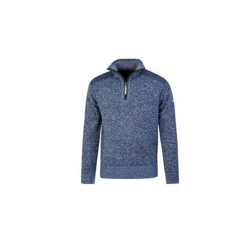 Björnson gebreide pullover Liam gevoerd donkerblauw