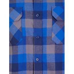 Flaneloverhemd Dawson ruit blauw/zwart Storvik