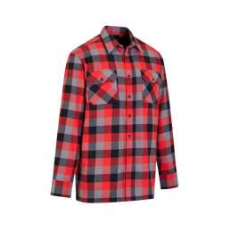 Flaneloverhemd Dawson ruit rood/zwart Storvik