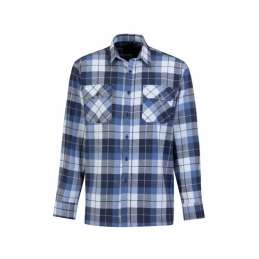 Flaneloverhemd Dawson ruit blauw/wit Storvik