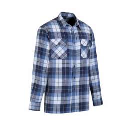 Flaneloverhemd Dawson ruit blauw/wit Storvik