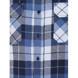 Flaneloverhemd Dawson ruit blauw/wit Storvik