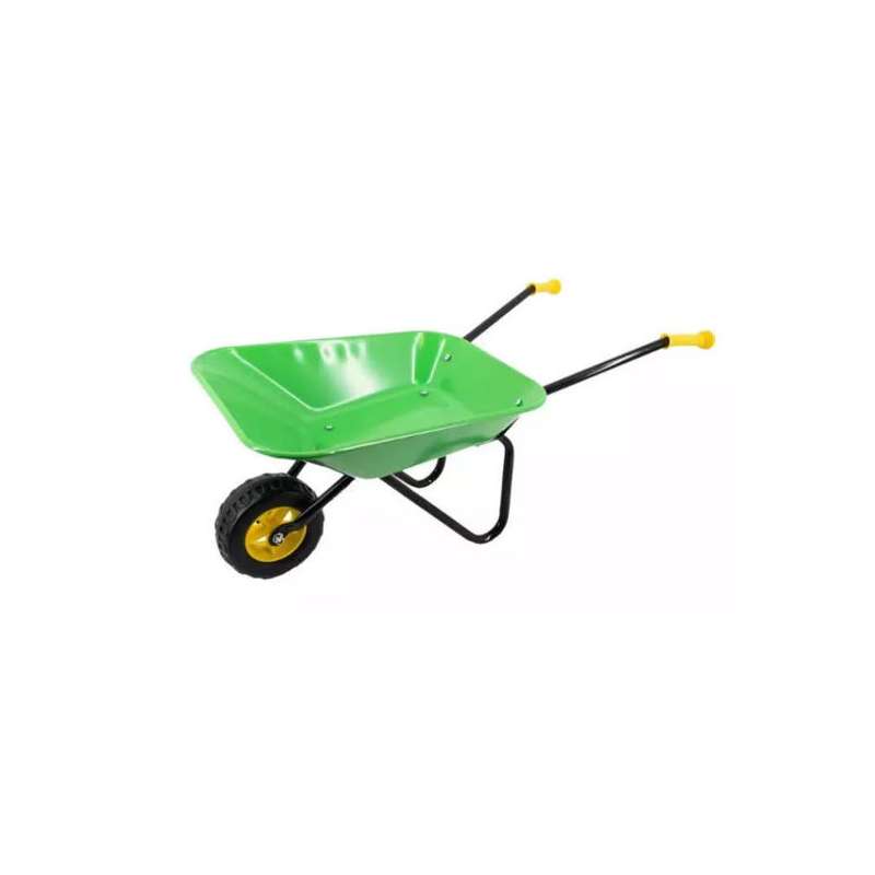 Kinderkruiwagen met metalen bak groen