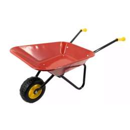 Kinderkruiwagen met metalen bak rood