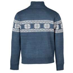 Noors gebreid wintervest Jarno blauw