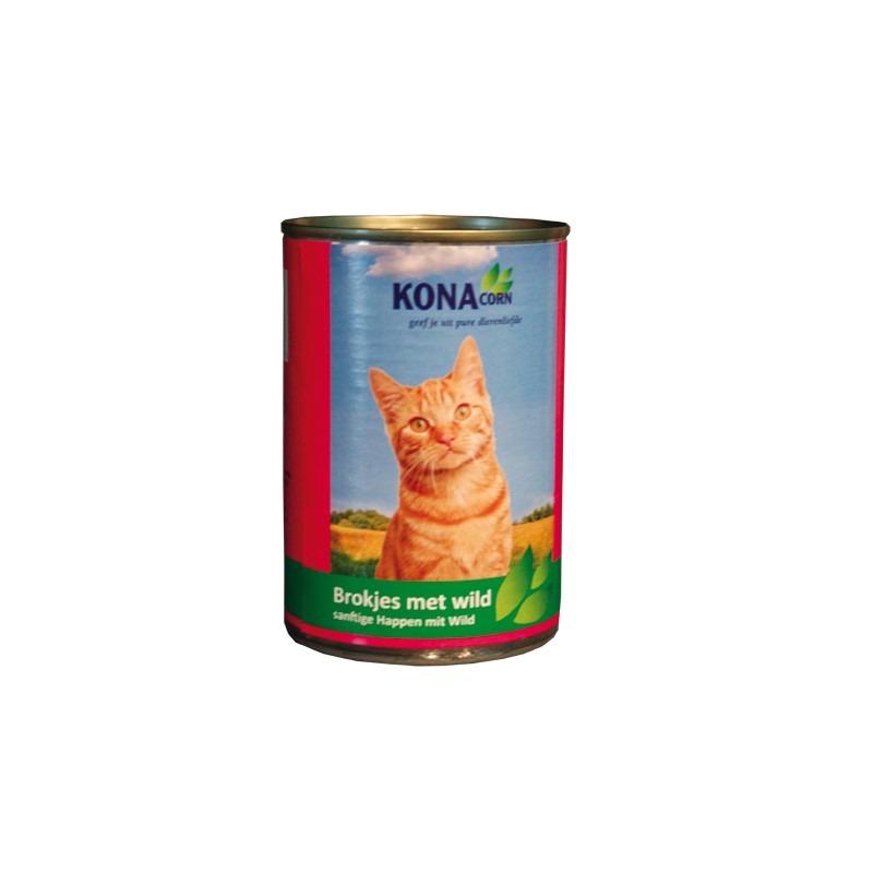 Konacorn blikvoer met wild voor de kat 410gr