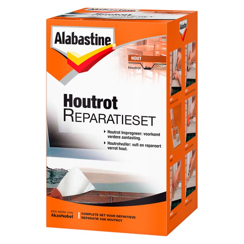 Alabastine houtrotvuller set 500 g