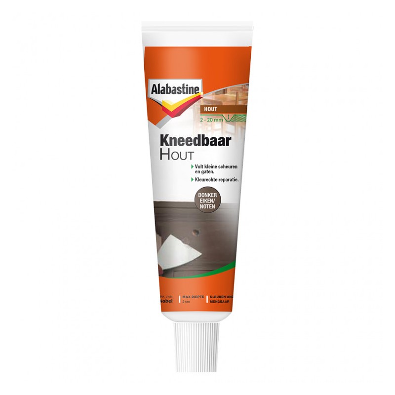 Alabastine kneedbaar hout donker eiken/noten 50 ml