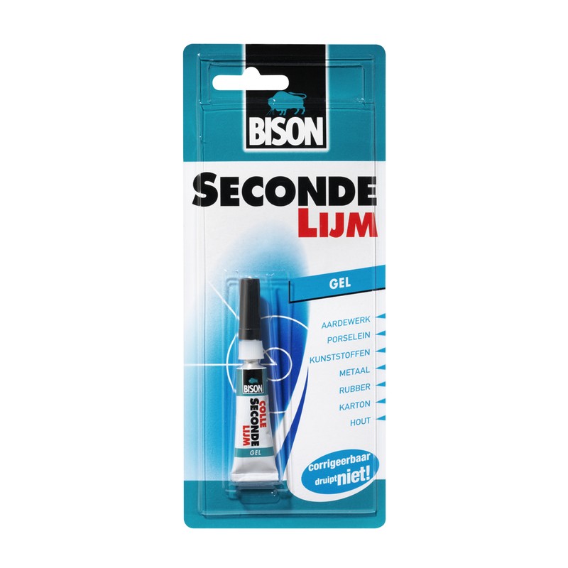 Bison secondelijm gel 3gr