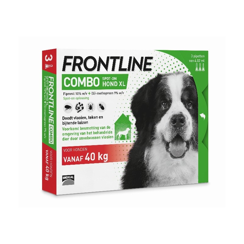 Frontline Combo hond XL vanaf 40 kg 3 pip.