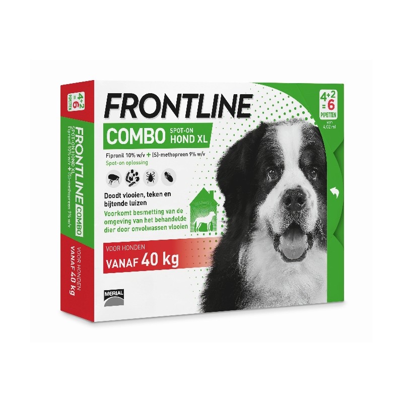 Frontline Combo hond XL vanaf 40 kg 6 pip.