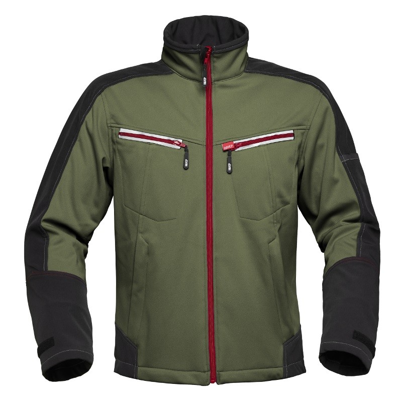 Attitude Softshell jas 40145 Groen-Charcoal grijs