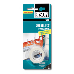 Bison Dubbel Fix dubbelzijdig tape wit