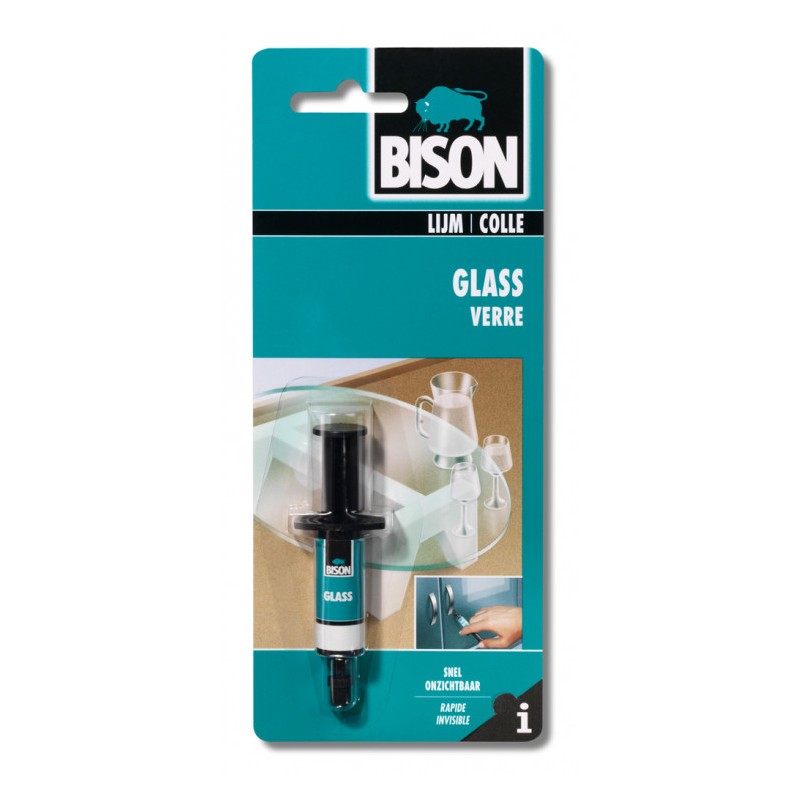 Bison glass glaslijm 2 ml spuit