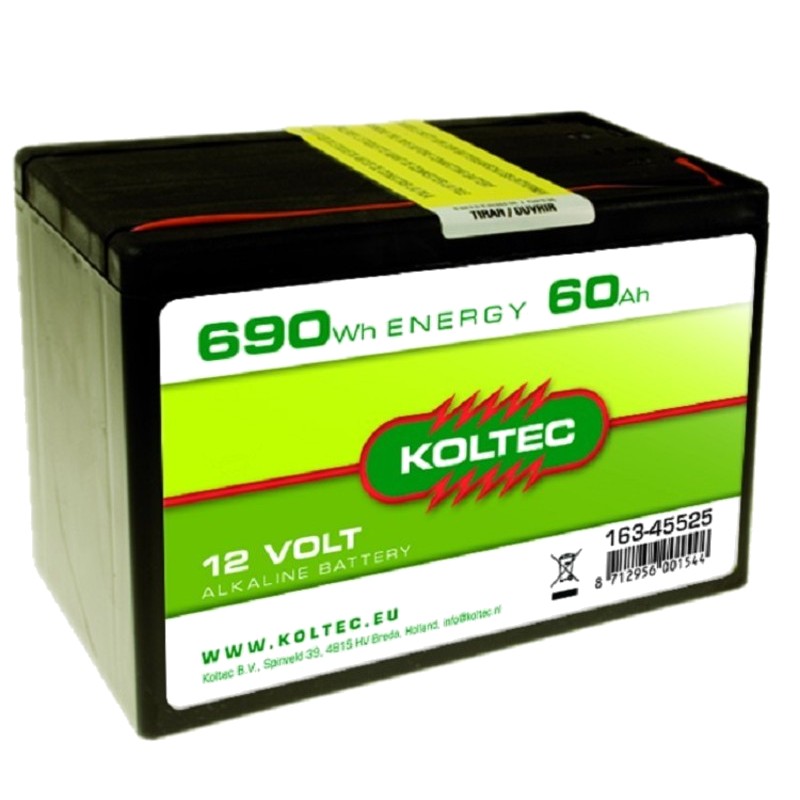 Batterij 12 Volt - 690 Wh 60 Ah Alkaline