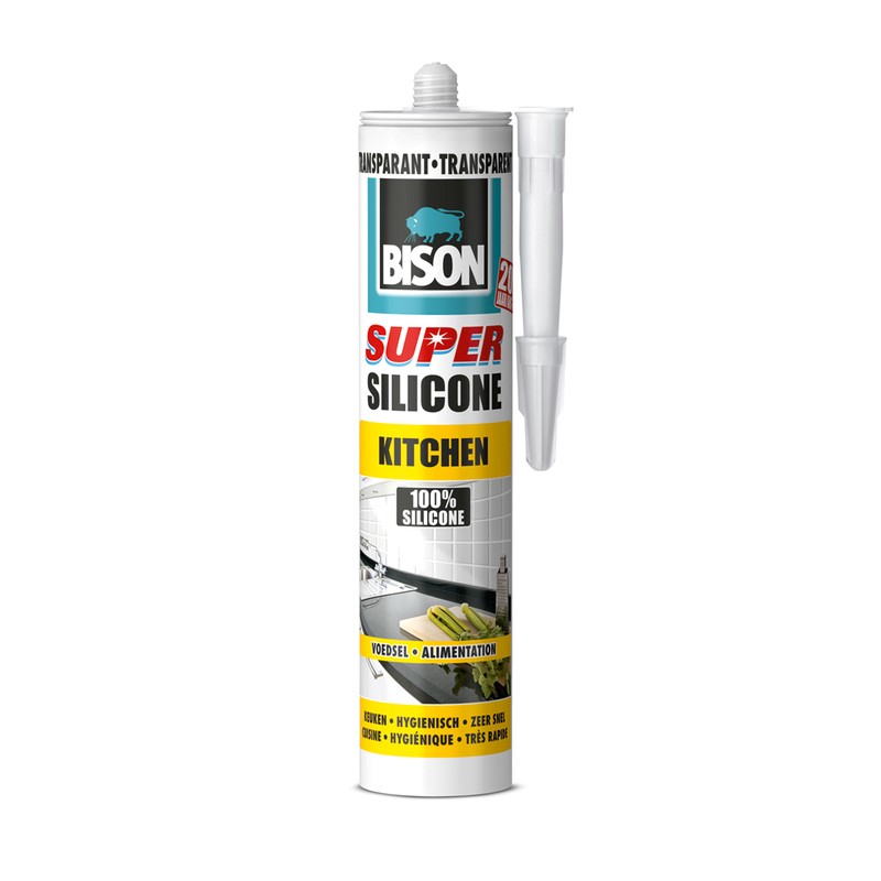 Bison super siliconenkit kitchen transparant 310 ml