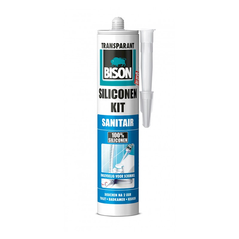 Bison sanitair siliconenkit transparant 310 ml