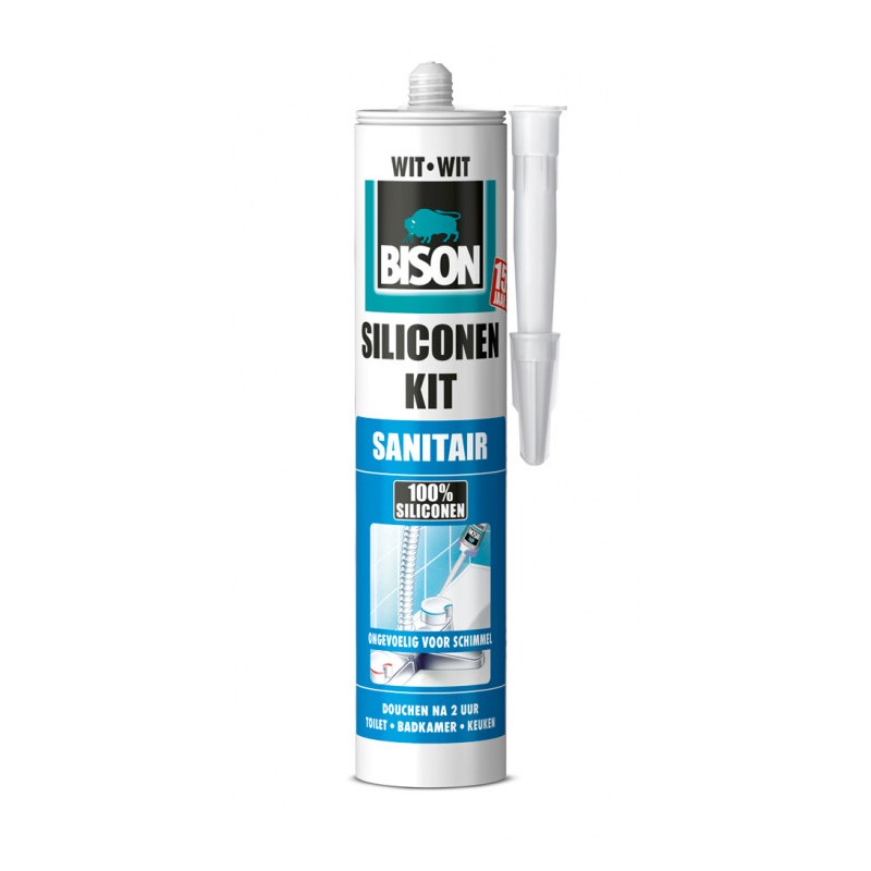 Bison sanitair siliconenkit wit 310 ml