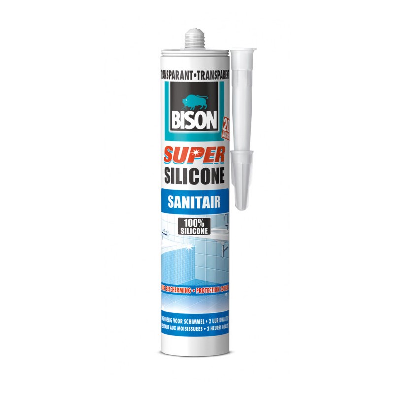 Bison sanitair siliconenkit Super transparant 310 ml