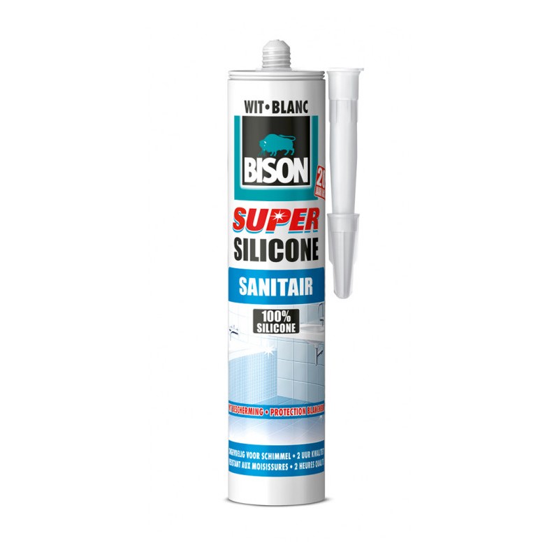 Bison sanitair siliconenkit Super wit 310 ml