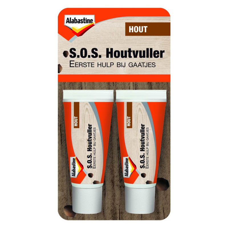 Alabastine houtvuller SOS wit 2 x 20 ml