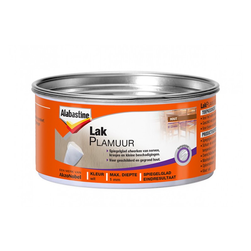 Alabastine lakplamuur wit 400 gram