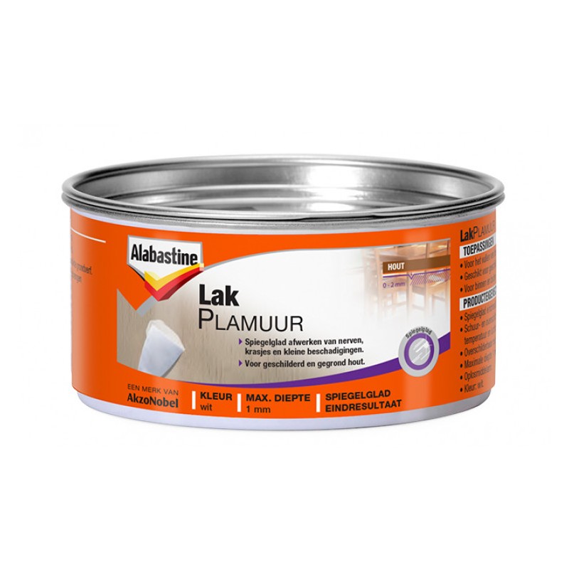 Alabastine lakplamuur wit 800 gram