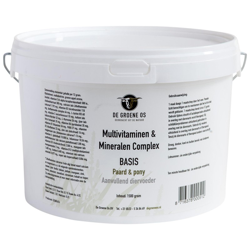 Multivitaminen & Mineralen Complex Basis Paard & Pony 1.5 kg