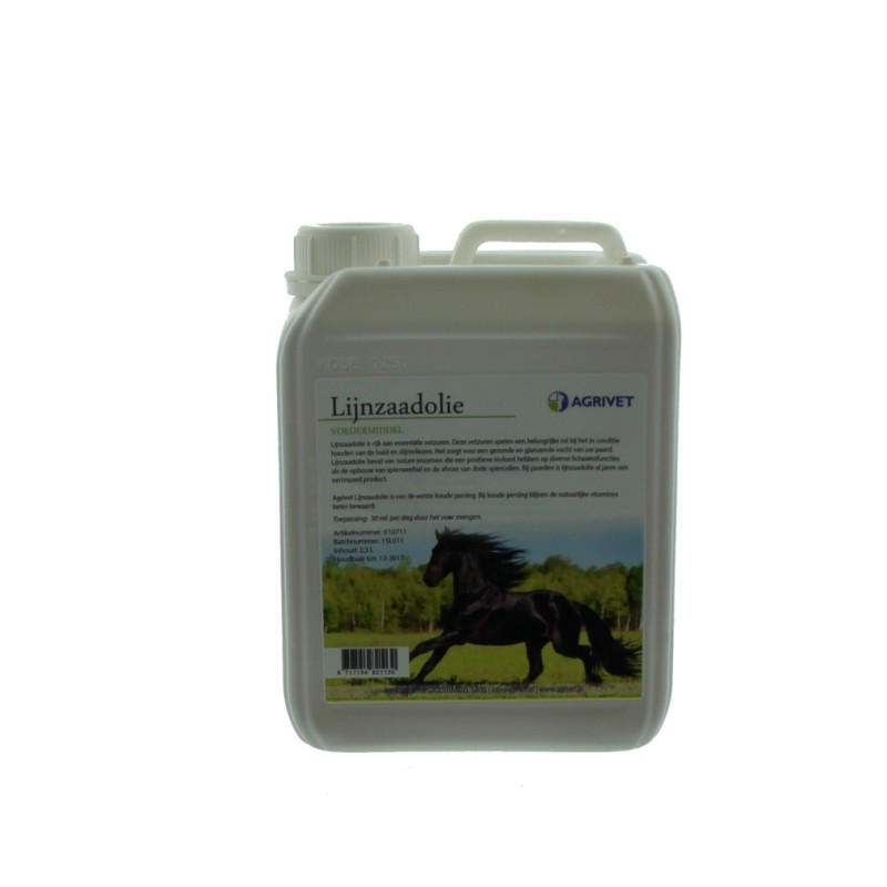 Agrivet lijnzaadolie paard 2.5 liter