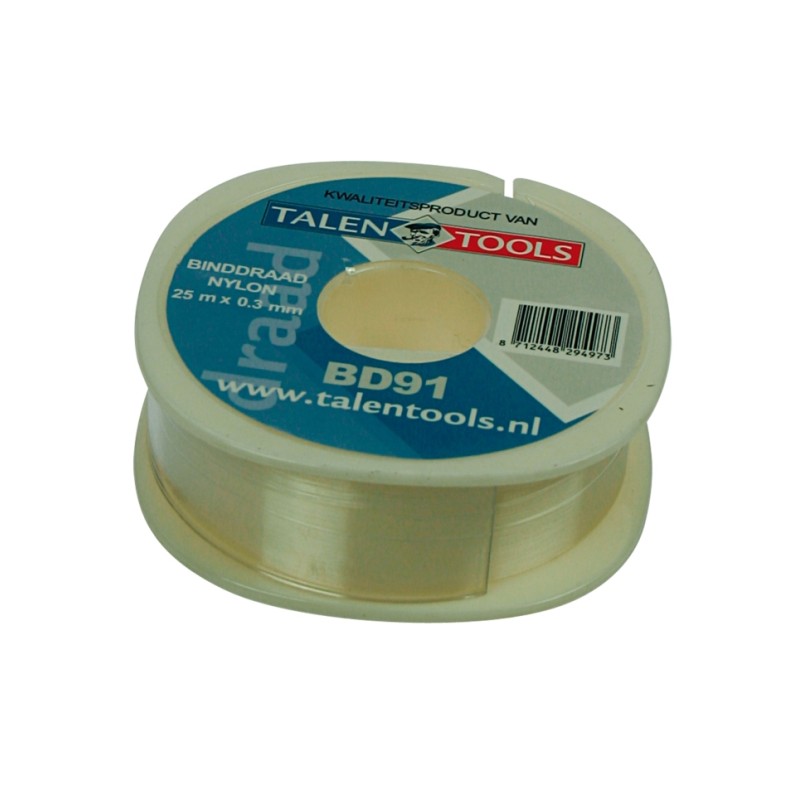 Binddraad nylon 0,3 mm x 25 mtr