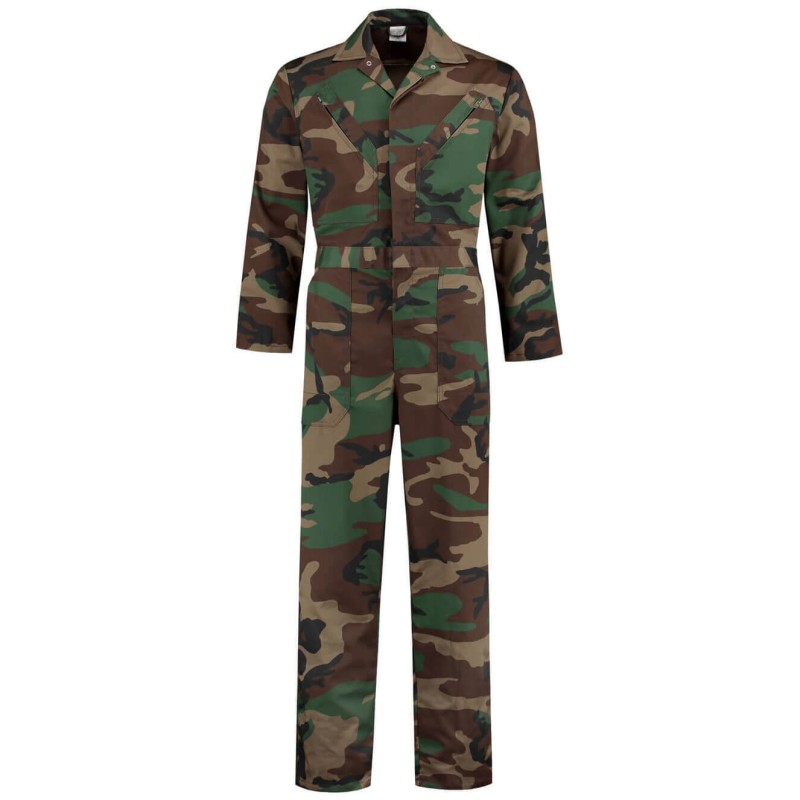 Camouflage overall kind polyester / katoen