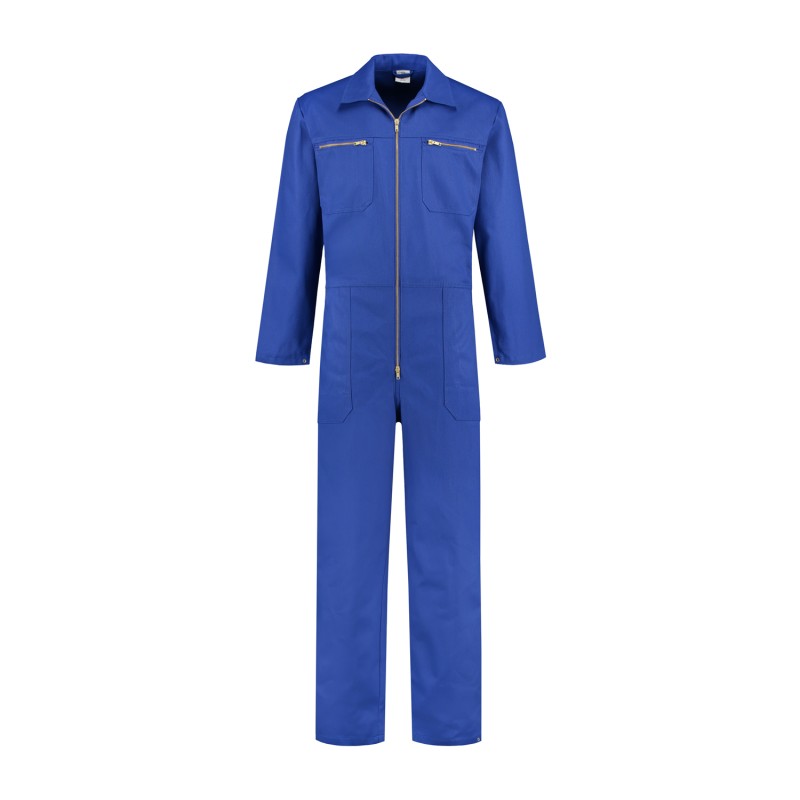 Kinderoverall polyester / katoen korenblauw