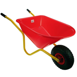 Kinderkruiwagen rood geel