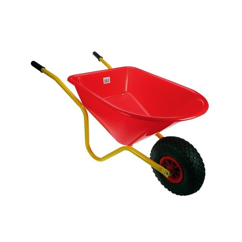 Kinderkruiwagen rood geel