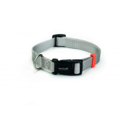 Honden halsband nylon grijs 10x 20-30